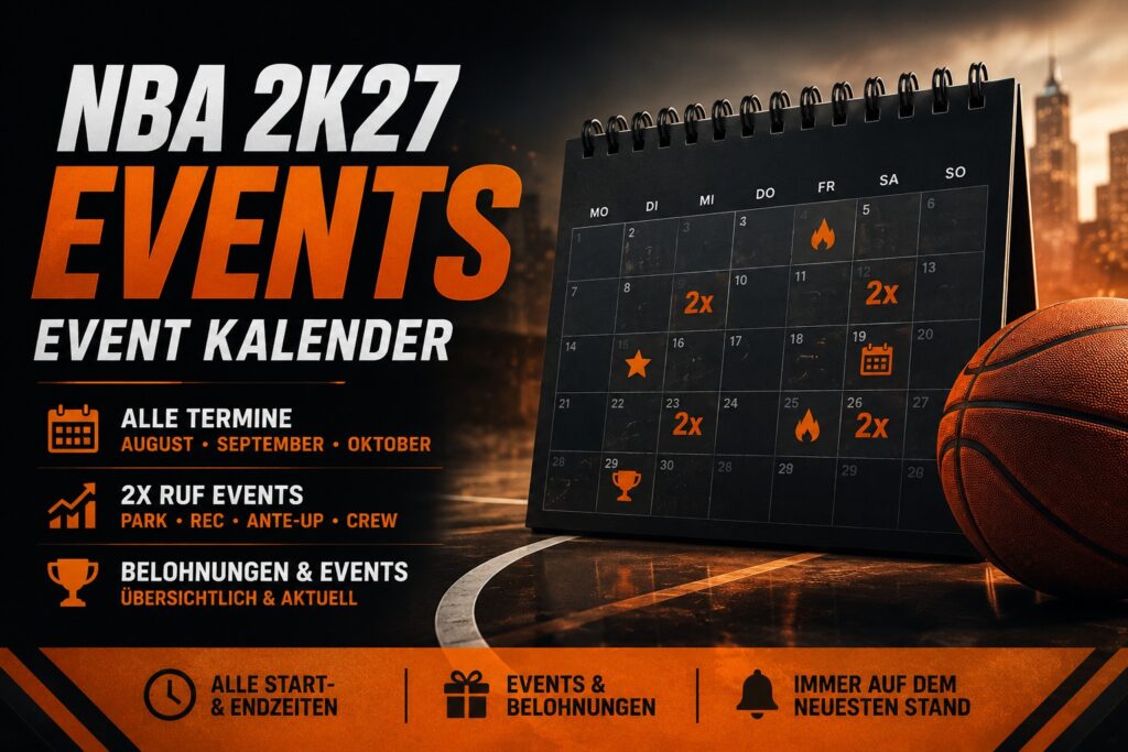 NBA 2K27 Events 2026: Alle Termine & 2x-REP-Events